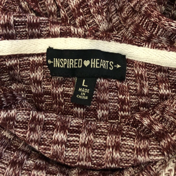 Reddish Purple Cowl Neck Sweater SZ. L - Picture 4 of 4